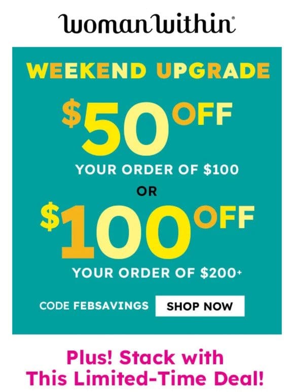 ✨ Your Special Upgrade Is Ending! Up To $100 Off!