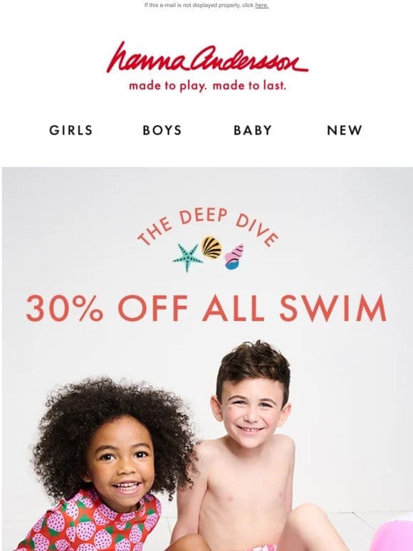 ️ The Deep Dive Event: 30% Off ALL Swim