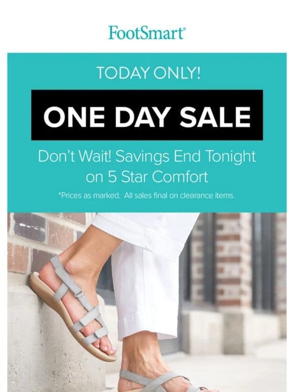 1 DAY ONLY! 5 ⭐ Comfort Sale