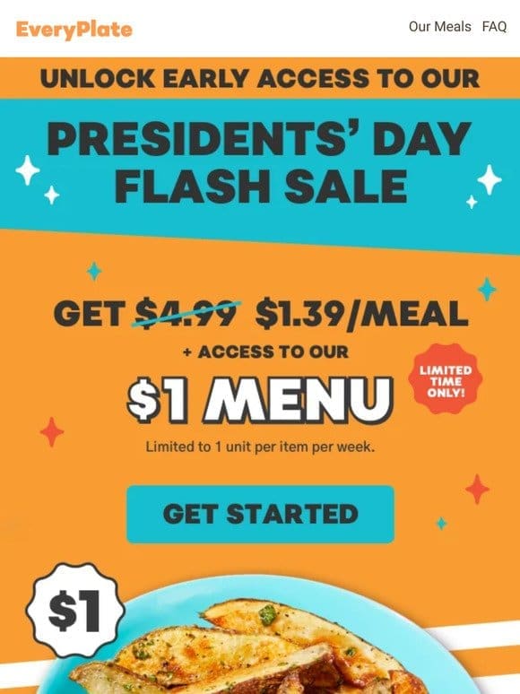 $1.39/meal | A sale of presidential proportions