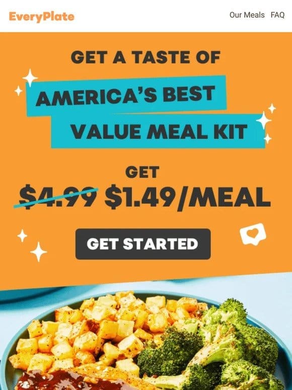 $1.49/meal | Leave the meal planning to us