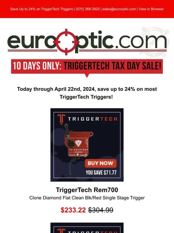 10 DAYS ONLY: TriggerTech Tax Day Sale!