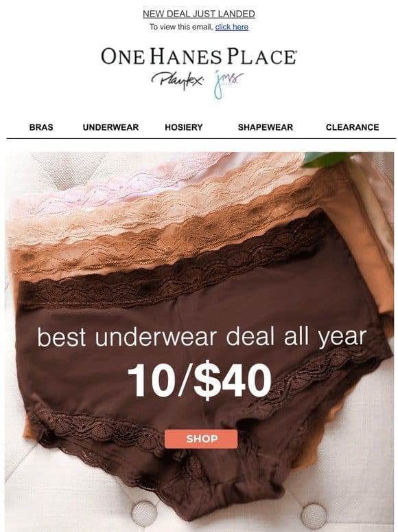 10 for $40 Undies is Back!!