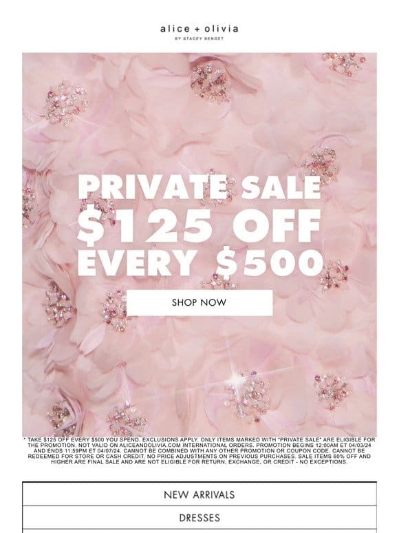 $125 Off Every $500 Ends TOMORROW…