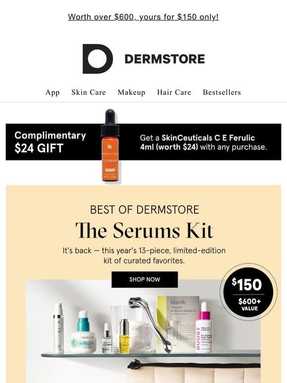 13 skin-boosting serums in one kit!