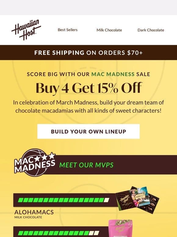 15% OFF March Madness Deals