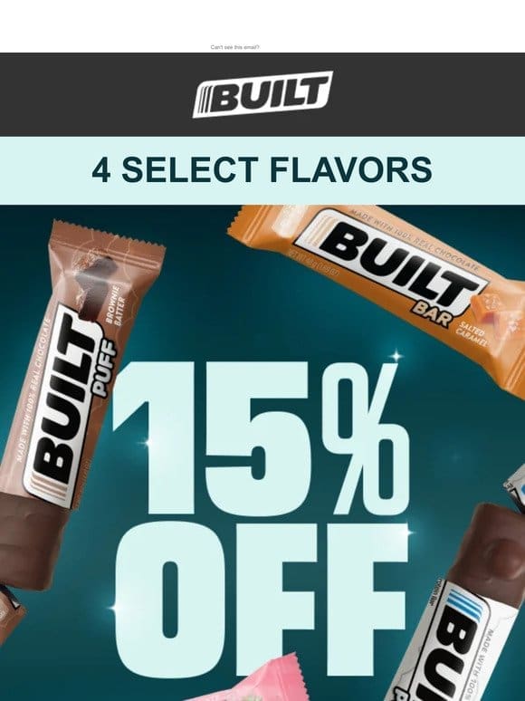 15% OFF these 4 top flavors!