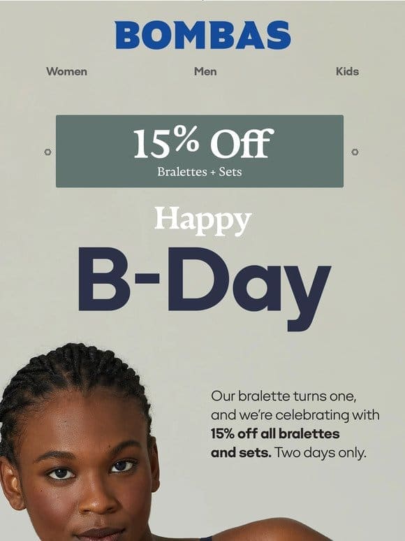 15% Off: Bralettes Are One Year Old