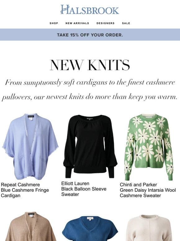 15% Off Noteworthy Knits For You