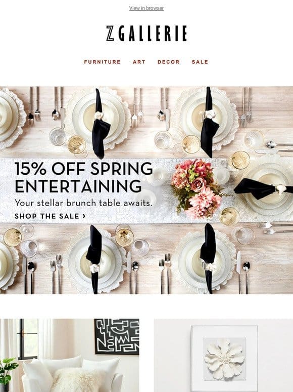 15% Off Spring Entertaining – Limited Time Only