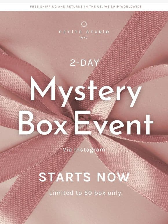 2-Day Mystery Box Event Starts NOW