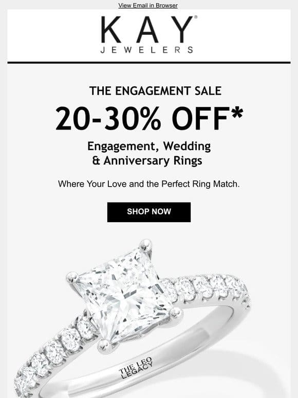 20-30% OFF Rings of Love!