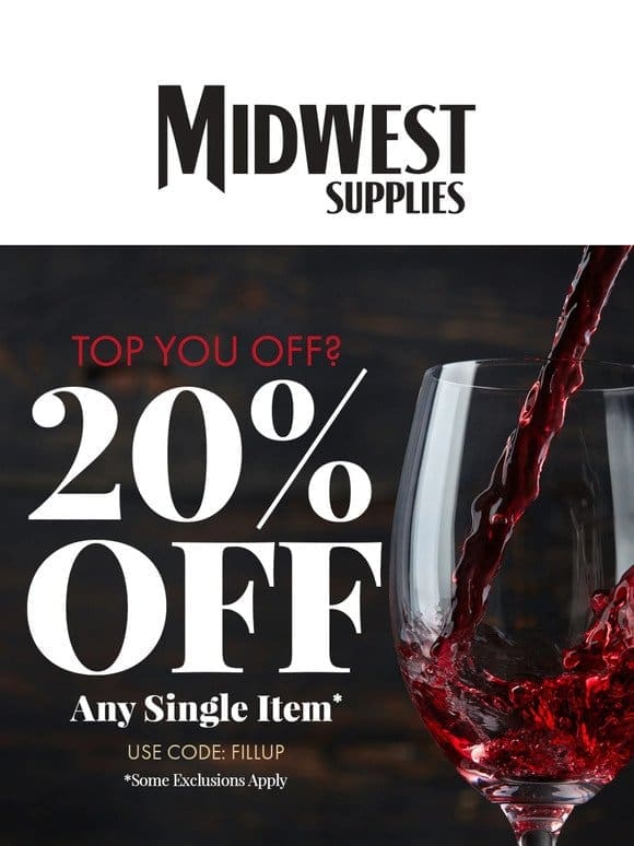 20% Off ANY Single Item? You Bet.