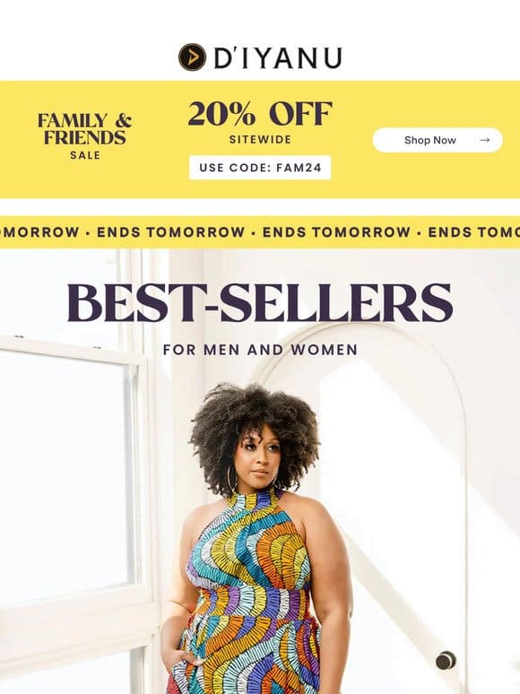 20% Off Best-Sellers For Men & Women!