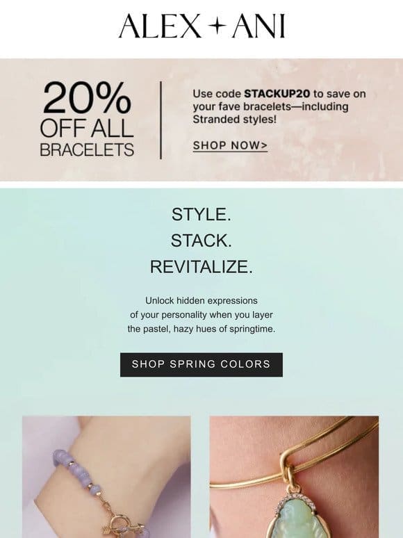 20% Off Colorful Spring Bracelets  ���
