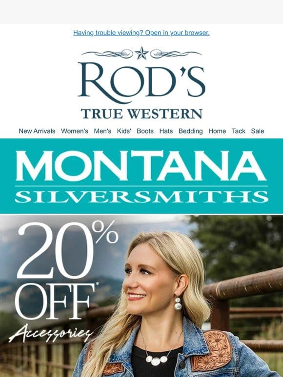 20% Off Montana Silversmiths Accessories