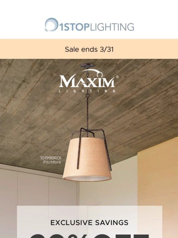 20% Off Select Maxim Lighting Products
