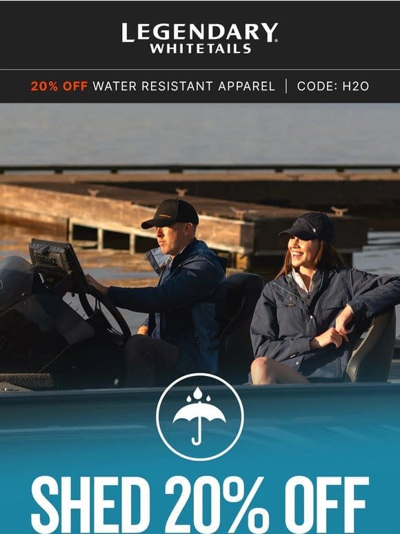 20% Off Water Resistant Jackets