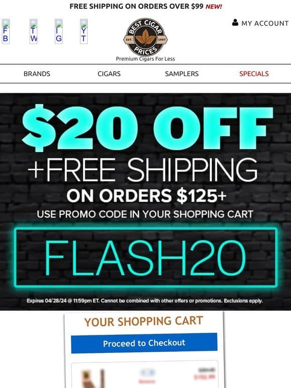 $20 Off Your Order + Free Shipping