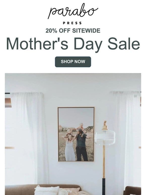 20% off Mother’s Day prints