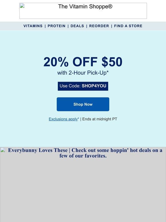 20% off everybunny’s favorites