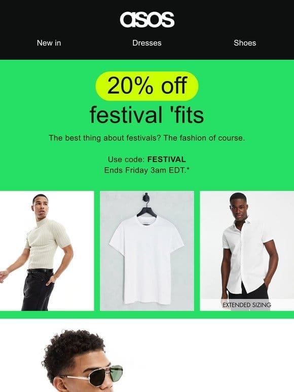 20% off festival ‘fits