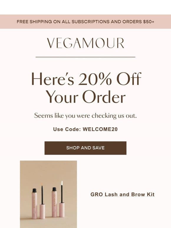 20% off， just because