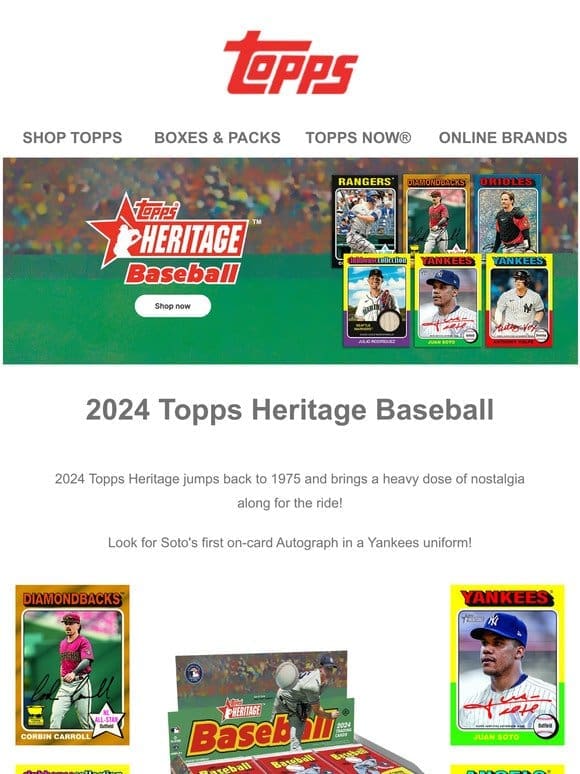 2024 Topps Heritage Baseball is here!