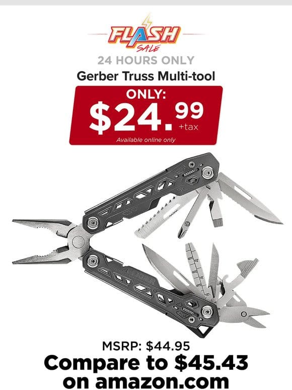 24 HOURS ONLY | GERBER MULTITOOL | FLASH SALE