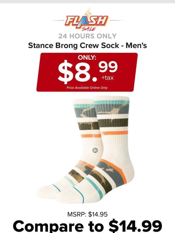 24 HOURS ONLY | STANCE CREW SOCKS | FLASH SALE
