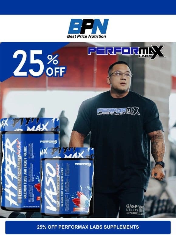 25% OFF Performax Labs Supplements