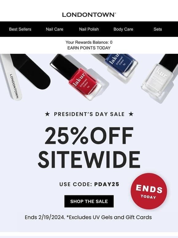 25% OFF SITEWIDE! Ends TODAY! ⏰