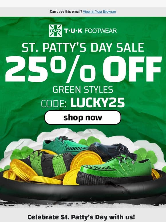 25% OFF on Green Styles at T.U.K!