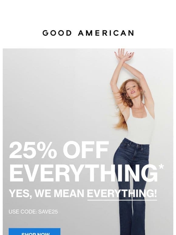 25% Off Absolutely EVERYTHING