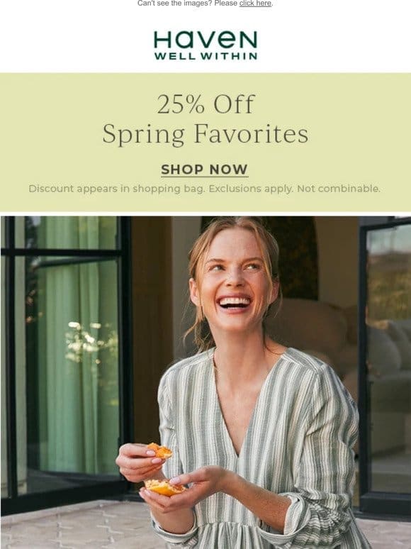 25% Off Spring Favorites–Including Effortless Dresses