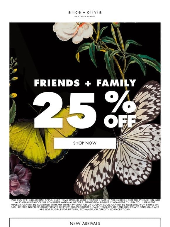 25% Off Starts NOW