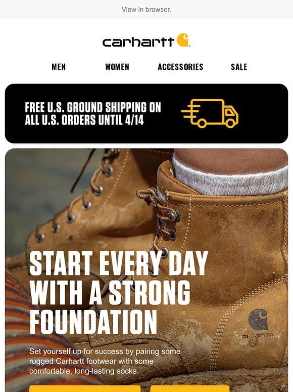 25% off ALL shoes and socks plus free US ground shipping