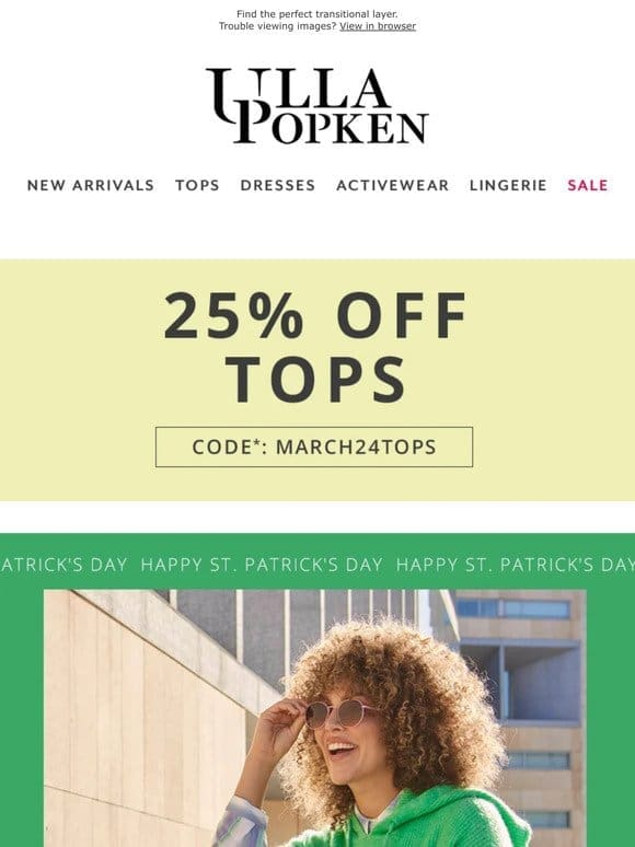 25% off Tops Ends at Midnight – HURRY