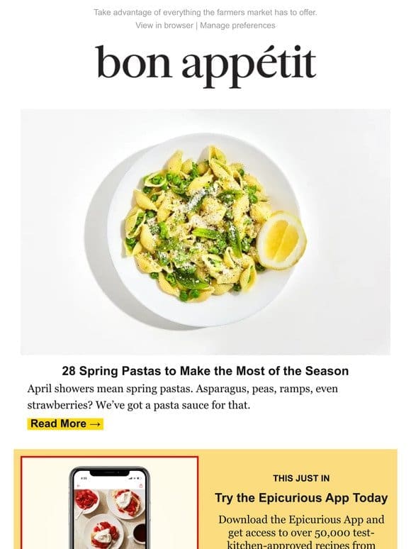 28 Spring Pastas to Make the Most of the Season