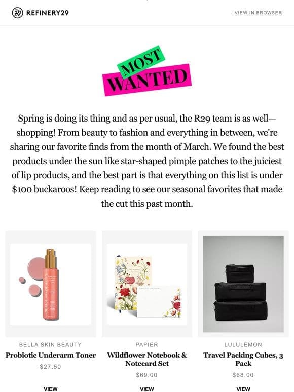 29 under-$100 buys R29 editors tried & loved in March