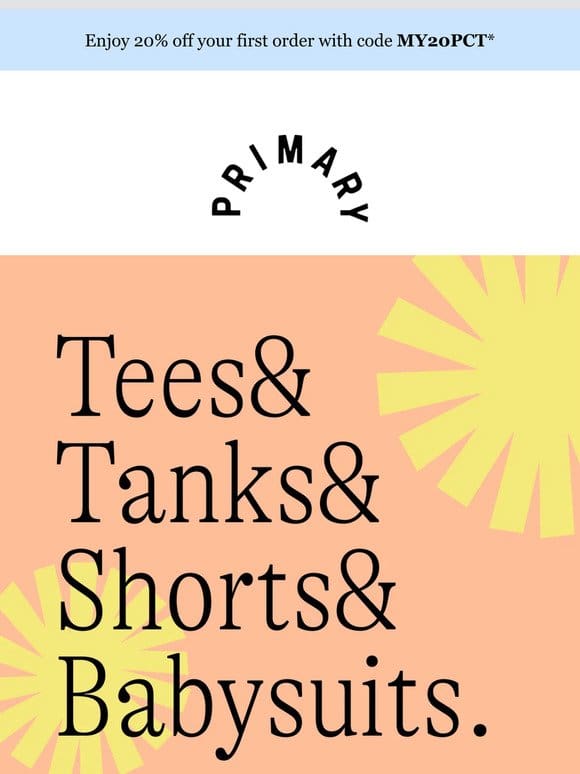 30% OFF: Tees&Tanks&Shorts&Babysuits