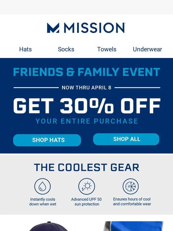 30% Off All Gear: Friends & Family Event