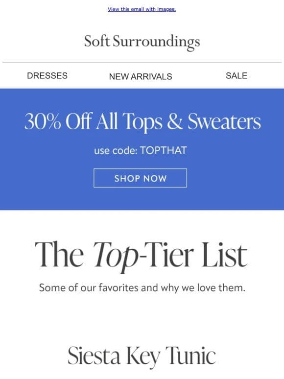 30% Off All Tops & Sweaters!