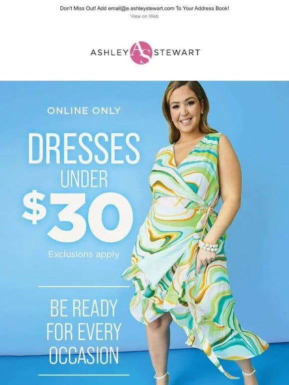 $30 and under dresses just in time for Mother’s Day!