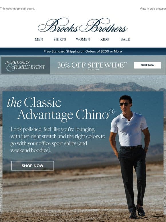 30% off everyone’s favorite chinos—but make them shorts