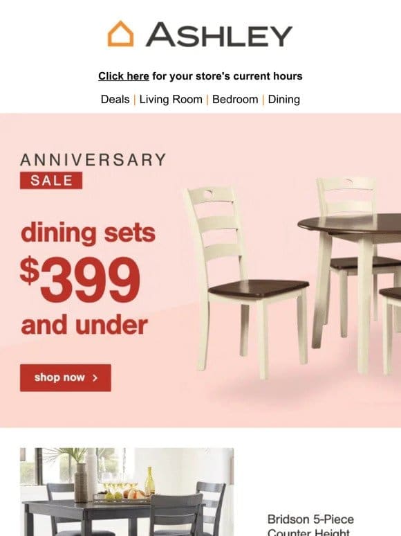 $399 & Under Dining Sets  ️