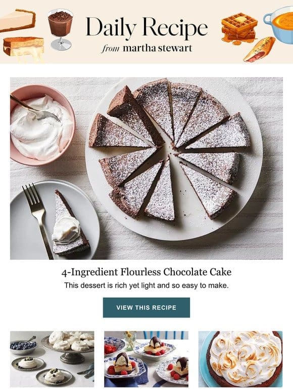 4-Ingredient Flourless Chocolate Cake