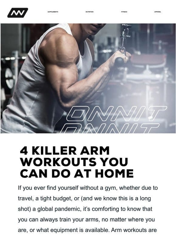 4 Killer Arm Workouts You Can Do At Home