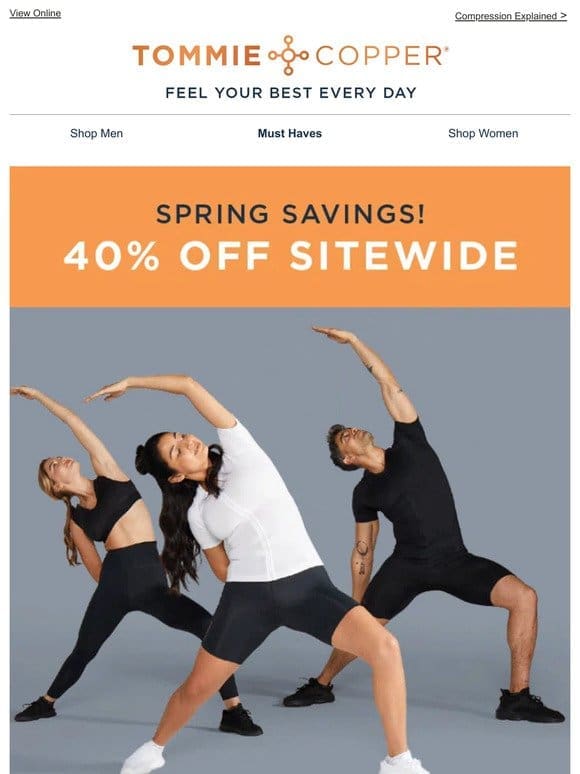 40% off Sitewide: Spring Savings Sale