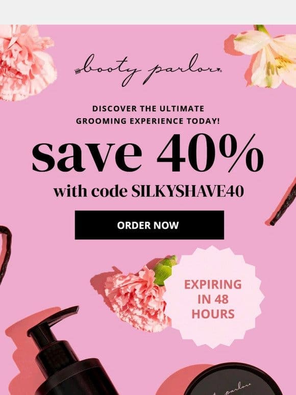 40% off the most ✨glamorous✨ shave of your life